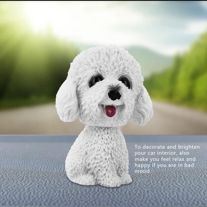 Décoration de voiture mignon secouant la tête chien résine poupée voiture décoration haut de