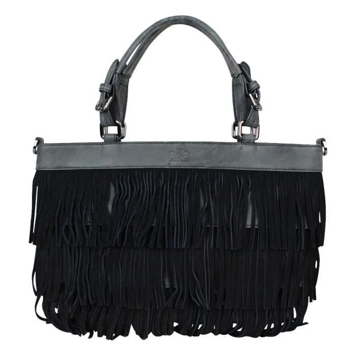 Sac main Elite franges E6256 Noir Achat Vente Sac main