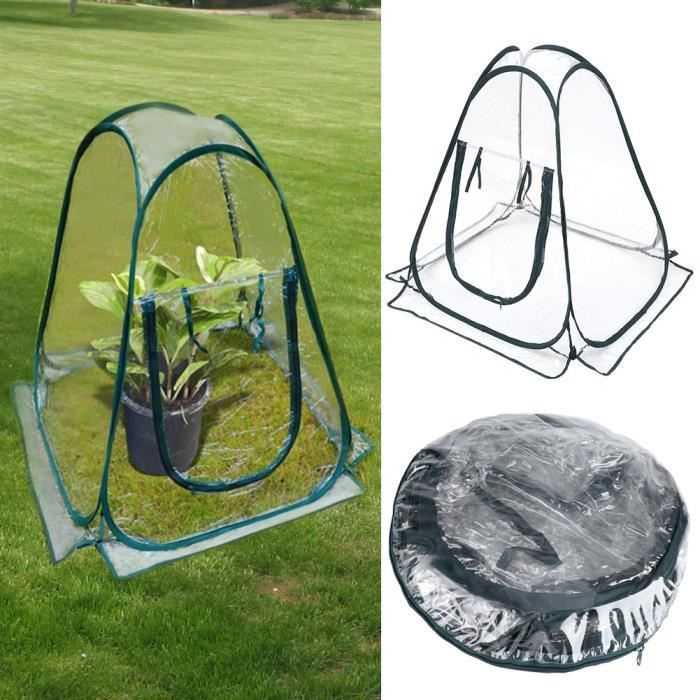Oumij1 Portable Serre Tente Mini Jardin Imperméable Plantes Et Fleurs Couverture Tente Transparent PVC À Effet De Serre