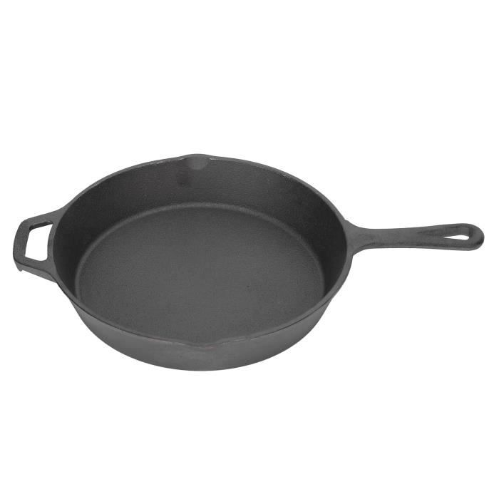 Poêle En Fonte Émaillée 20 Cm - Antiadhésive, Compatible Tous Feux (Induction, Gaz, Électrique) - Pour Intérieur Et Extérieur - 9