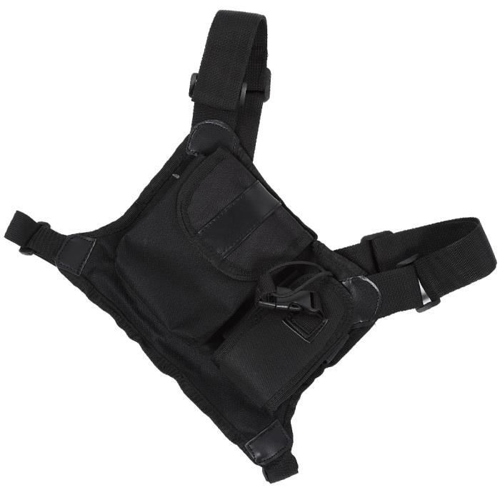 Harnais de poitrine pochette avant étui étui gilet plate-forme talkie-walkie