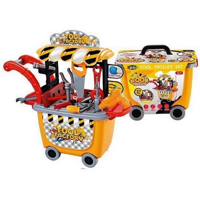 Malette A Outil Etabli Bricolage 22 X 24 Cm Jouet Trolley 27p Guizmax Achat Vente Bricolage Etabli Cdiscount