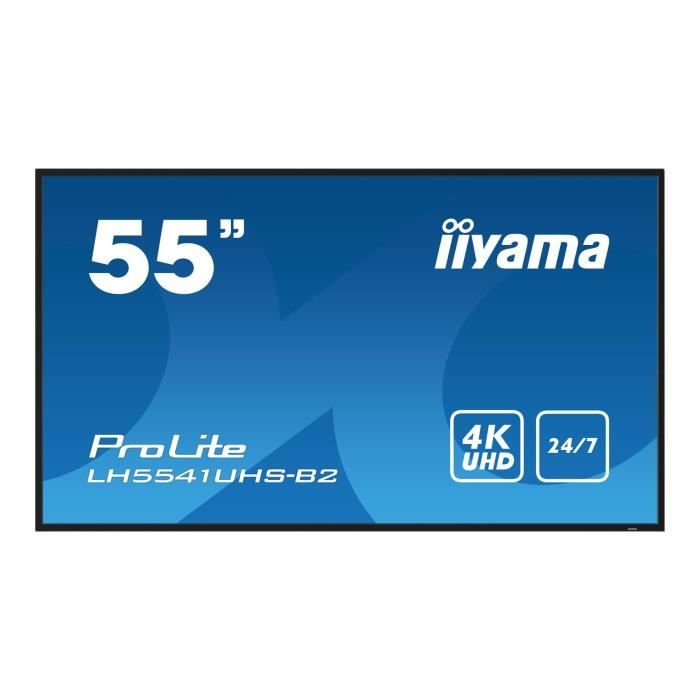 Écran plat LCD rétro-éclairé par LED – iiyama – iiyama ProLite LH5541UHS-B2 – Classe de diagonale 55 (54.6 visualisable) écran LC
