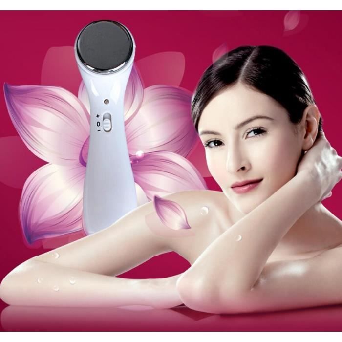 Kingwing® Appareil d’ionophorèse Vibration électronique masseur la peau du visage soins pour le visage nettoyant