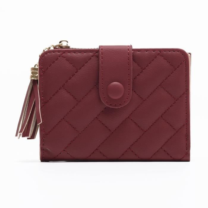 Portefeuille Pour Femme En Cuir Avec Porte-Cartes De Crédit Et Compartiments À Fermeture À - Foto 4