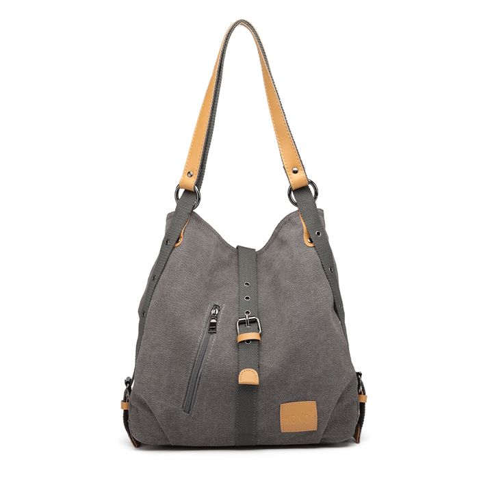 Kono Sac à Dos Multi Fonctionnel Polyvalent Sac à Main en Toile pour Femme Sac à Bandoulière Dos Grande Capacité Voyage Gris Kono Sac à Dos Multi Fonctionnel Polyvalent Sac à Main en Toile pour Femme Sac à Bandoulière Dos Grande Capacité Voyage Gris