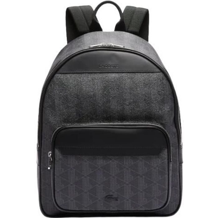 Sac A dos en toile Lacoste Homme Ref 53615 H45 noir 40 30 13.5 TU