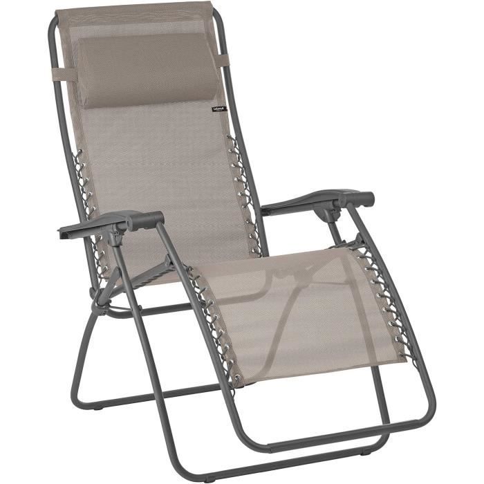 Fauteuil Relax - LAFUMA MOBILIER - RSXA - Toile Texplast - Pliable & réglable - Résiste 140 kg Fauteuil Relax - LAFUMA MOBILIER - RSXA - Toile Texplast - Pliable & réglable - Résiste 140 kg