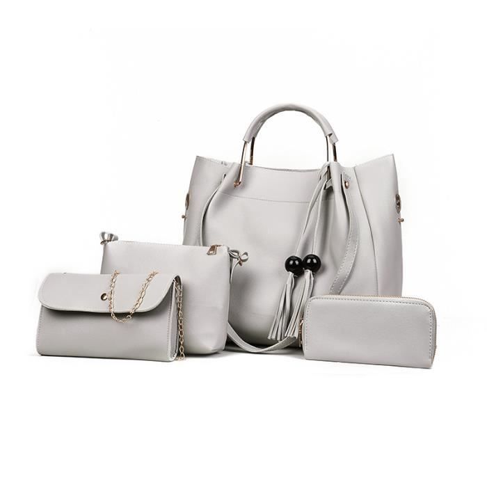 Set de sacs Gris clair Sac main Sac Bandouli re D paule