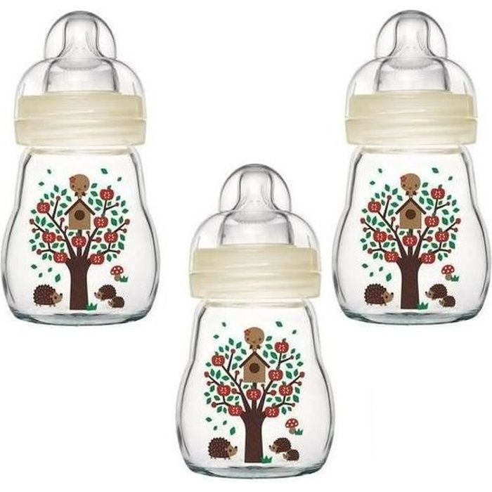 Mam lot de 3 biberons verres 170ml arbre - Cdiscount Puériculture & Eveil  bébé