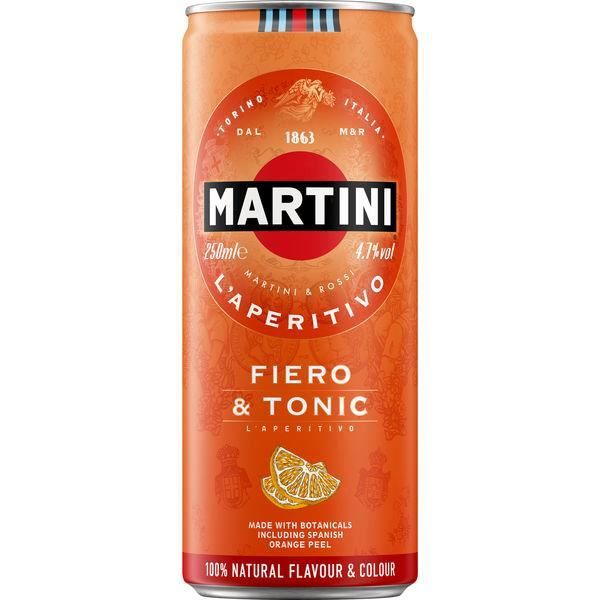 Martini Rossi l'Aperitivo Fiero & Tonic 4,7 vol. 12 x 0,25l La cave