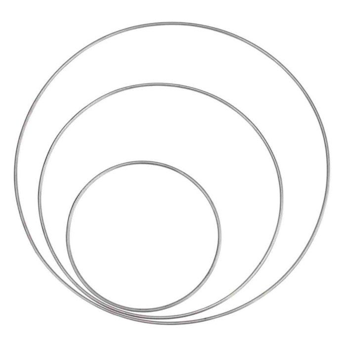 12 Anneaux En Métal Pour Macramé Et Attrape-Rêves - 4 Tailles (5,10,15,20cm) - Artisanat DIY Décoration