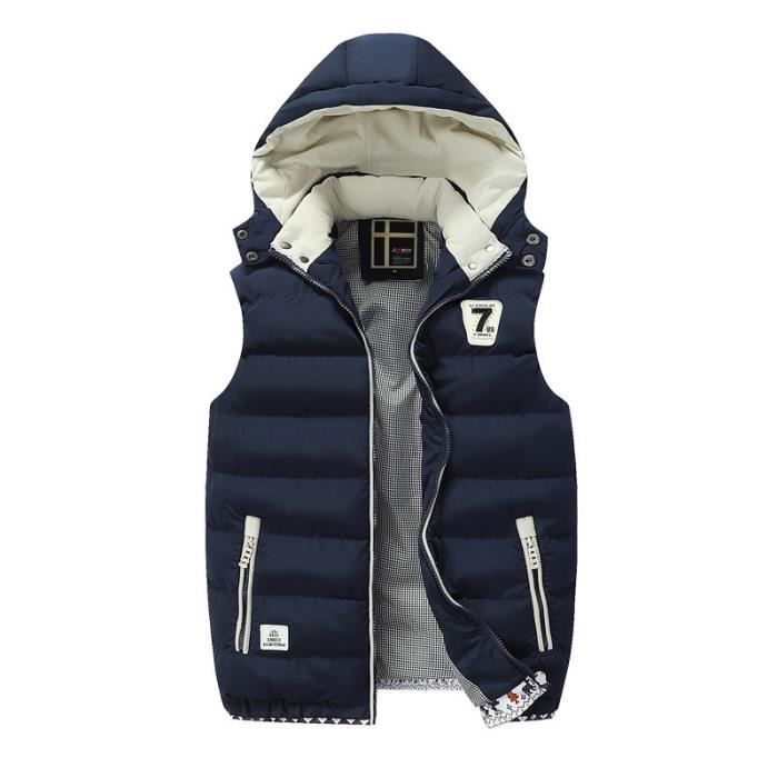 Doudoune homme de Marque Nouveau À capuche Plus velours Couleur unie