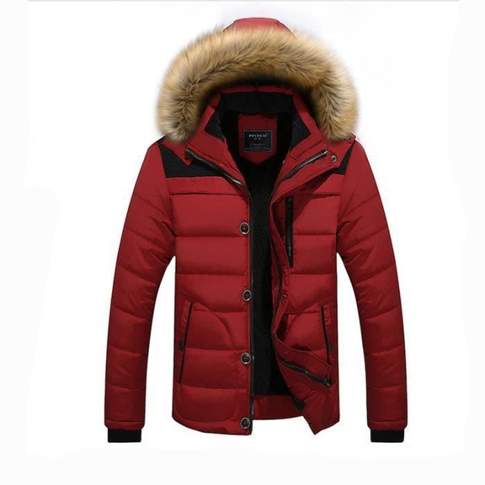 Manteau hiver homme rouge Clearance