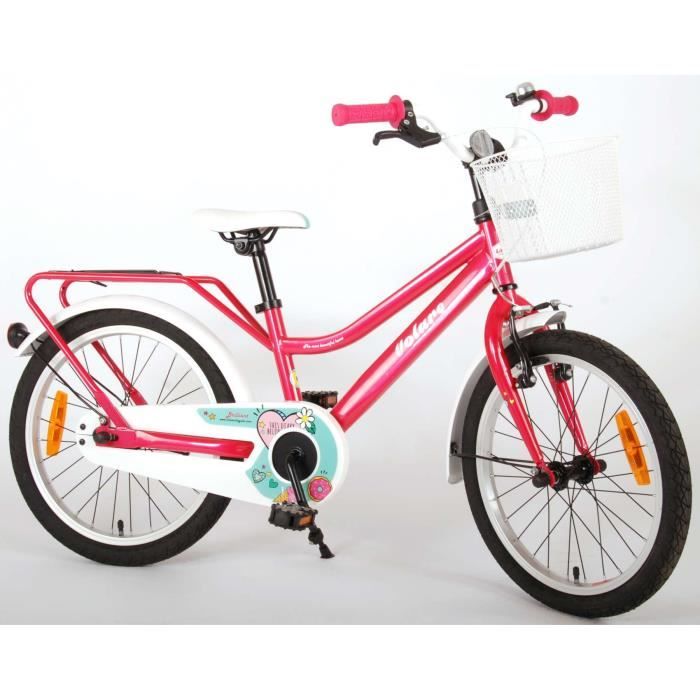 Velo Enfant Fille Volare Brilliant 18 Pouces Frein Avant Sur Le Guidon Et Arriere Retropedalage Panier Rose 95 Assemble Prix Pas Cher Cdiscount