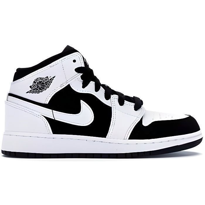 Nike jordan mid white black - Cdiscount