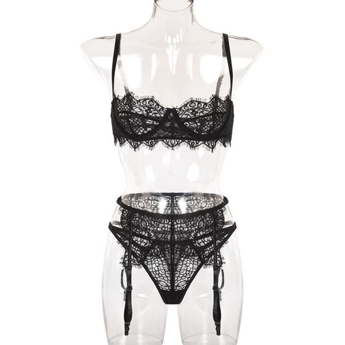 Tanga taille haute porte-jarretelle - Nuit Infinie