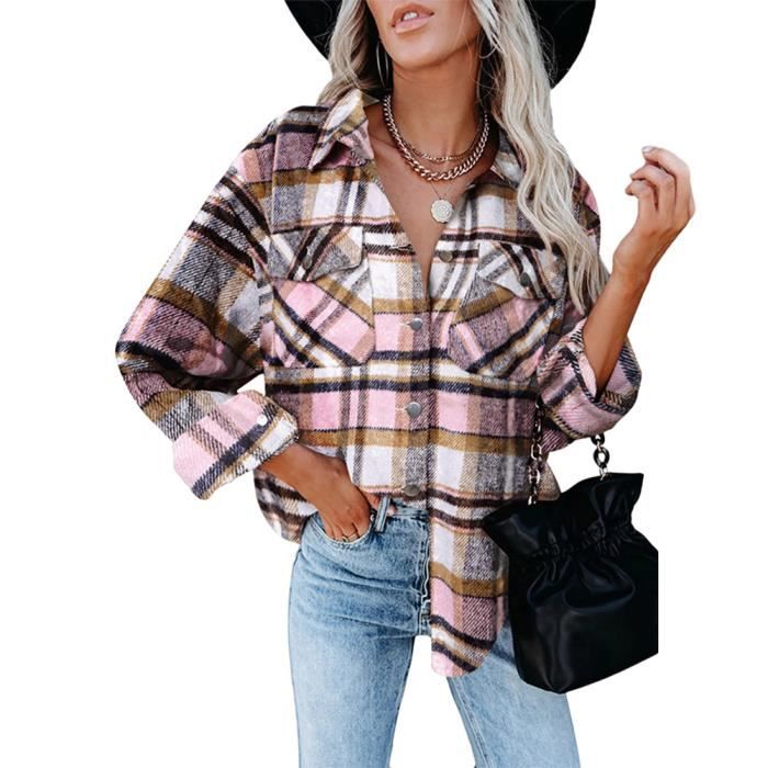 Chemise a on sale carreaux rose