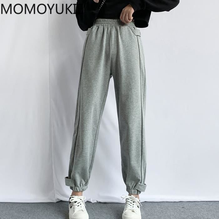 Pantalon Jogging Femme - Streetwear - Taille Haute - Gris - Respirant -  Indoor Gray - Cdiscount Prêt-à-Porter
