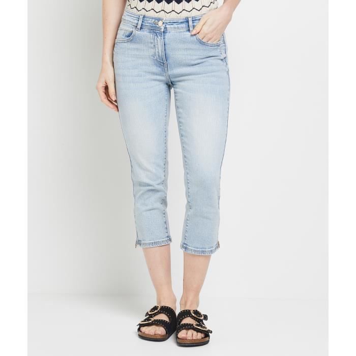 Corsaire en jean femme GRAIN DE MALICE Taille standard Bleu Bleu Cdiscount Pret a Porter
