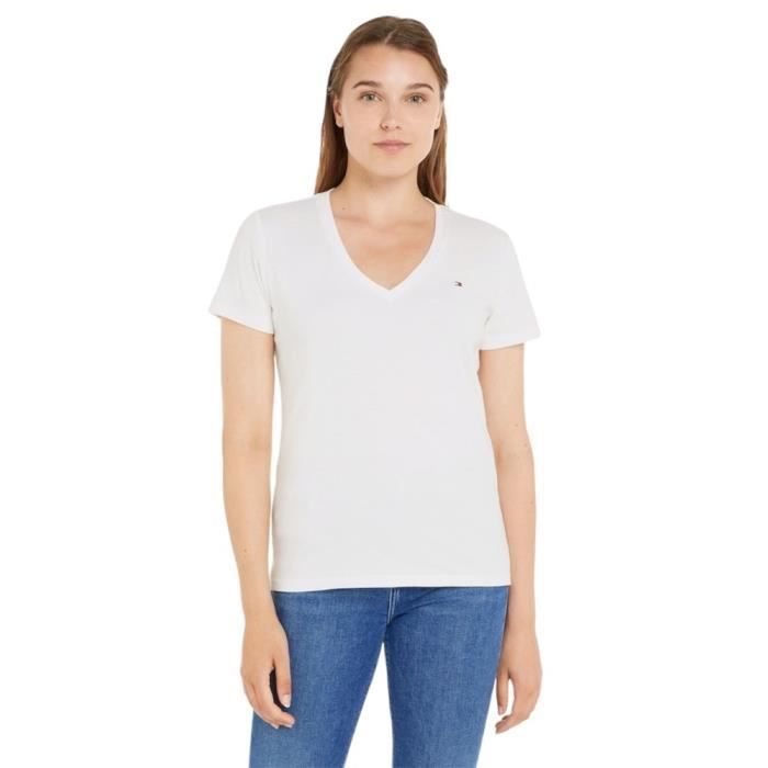 Tee shirt blanc sales tommy hilfiger femme