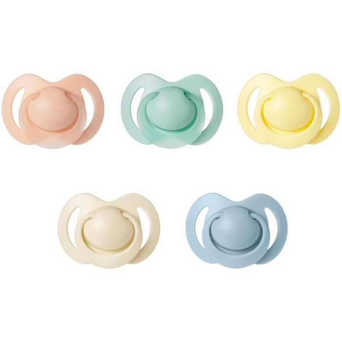 Lot de 5 sucettes orthodontiques NUBY Silicone 6 Multicolores - vue 3