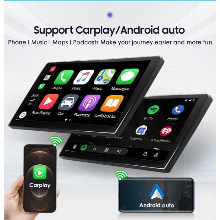 Autoradio Android 13 Pour Peugeot 206 / Citroën C2 – 7 Pouces, CarPlay/Android Auto Sans Fil, 4G+64G, GPS, WiFi, Caméra De Recul.