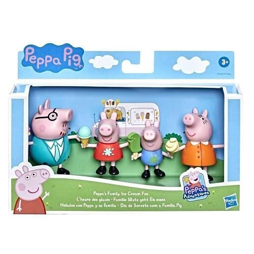 l heure des glaces pour peppa pig et sa famille 4 figurines personnages set coffret jouet mini univers fille carte animaux