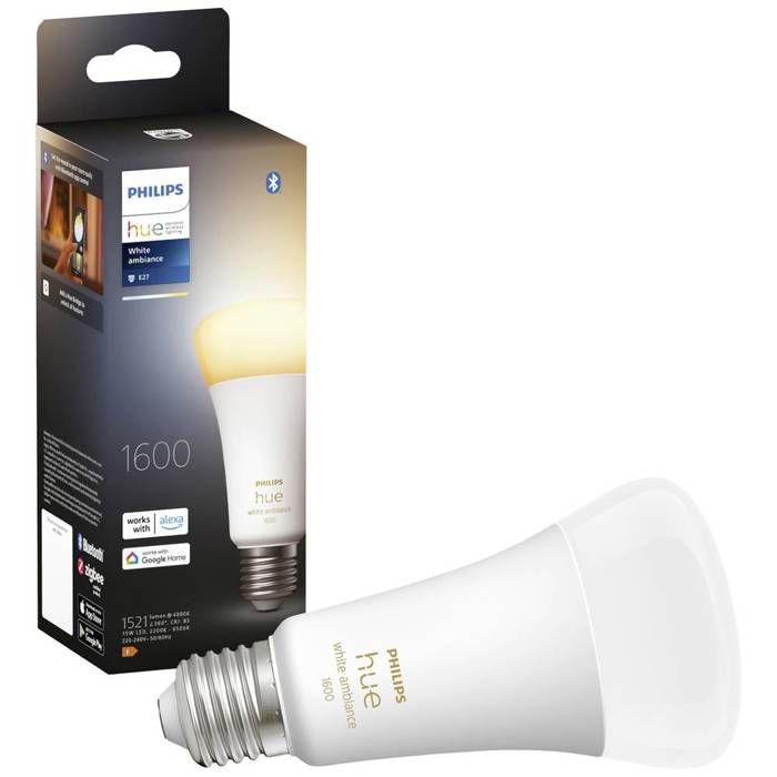 Philips Hue White Ambiance, ampoule LED connectee E27, Equiv