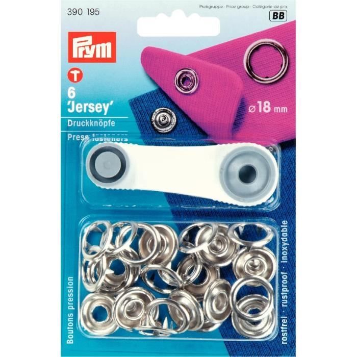 en Laiton Argent Lot de 12 Prym Boutons à Pression à Coudre 9 mm