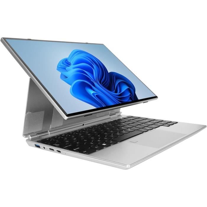 Ordinateur Portable Double écran 14,1 Pouces Tactile FHD - Processeur Intel N100 12e Gén, 16 Go RAM, 1 To SSD - Portable 2-en-1 Léger - 6