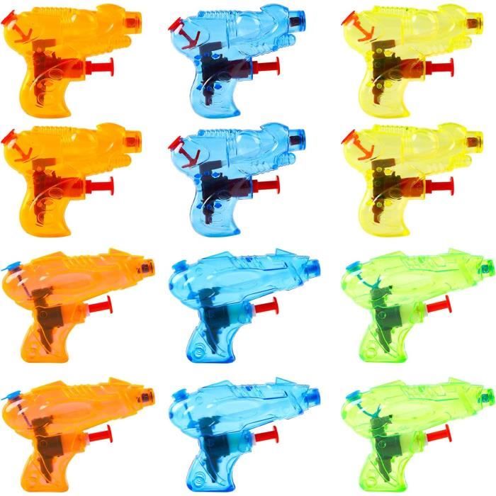Lot De 12 Pistolets à Eau - Jeux Extérieur Jardin Plage - Multicolore