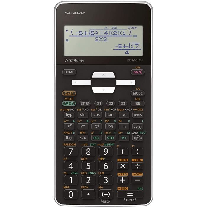 Calculatrice Scientifique Sharp EL-531TH – 273 Fonctions, Écran 2 Lignes, Idéale Lycée Et Études Supérieures