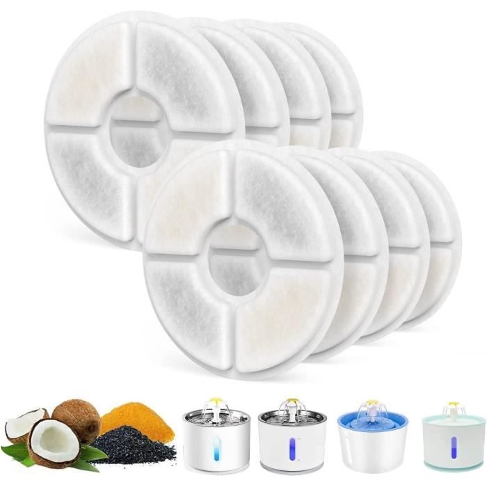 Filtres Pour Fontaine à Eau Pour Chat – Lot De Rechange – Compatible Avec La Plupart Des Fontaines