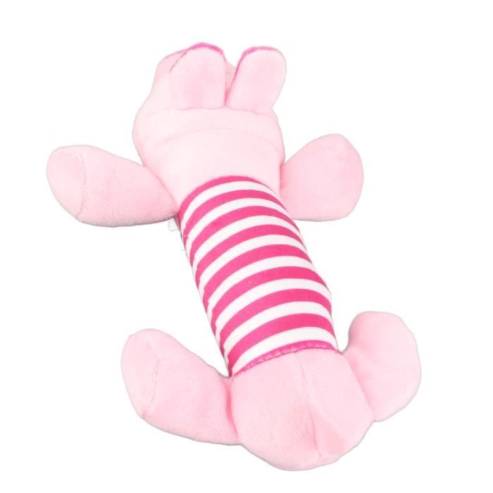 Meilleurs prix pour Jouet en peluche grinçant pour chien - SURENHAP - Animal rayé mignon - 4 pattes - Couleur Blanc