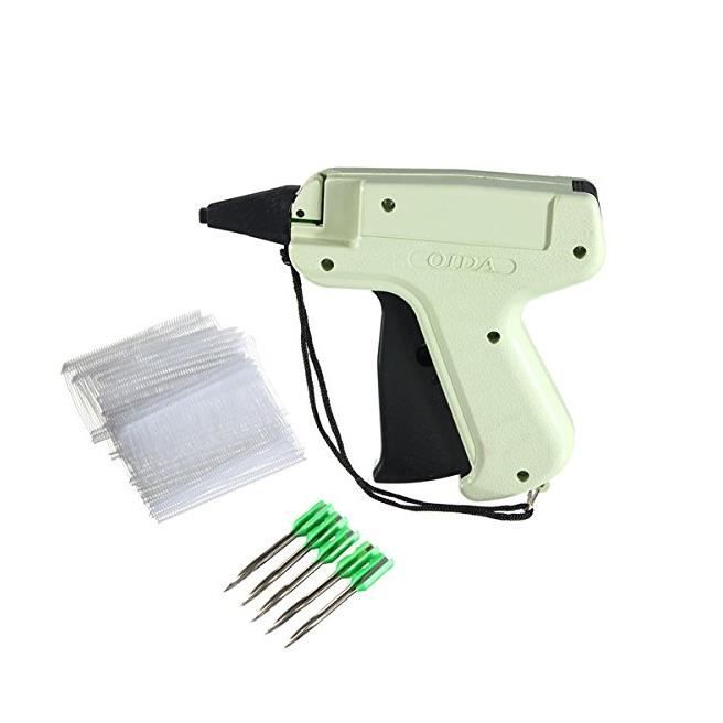Pistolet étiqueteur Avec Aiguille Supplémentaire Et 1000 Barbillons Blancs 75 Mm - Pour étiqueter Vêtements, Textiles