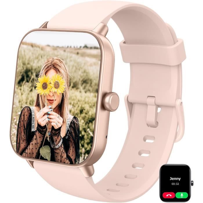 Montre Connectée Femme Homme avec Appel Bluetooth, 1.85 HD