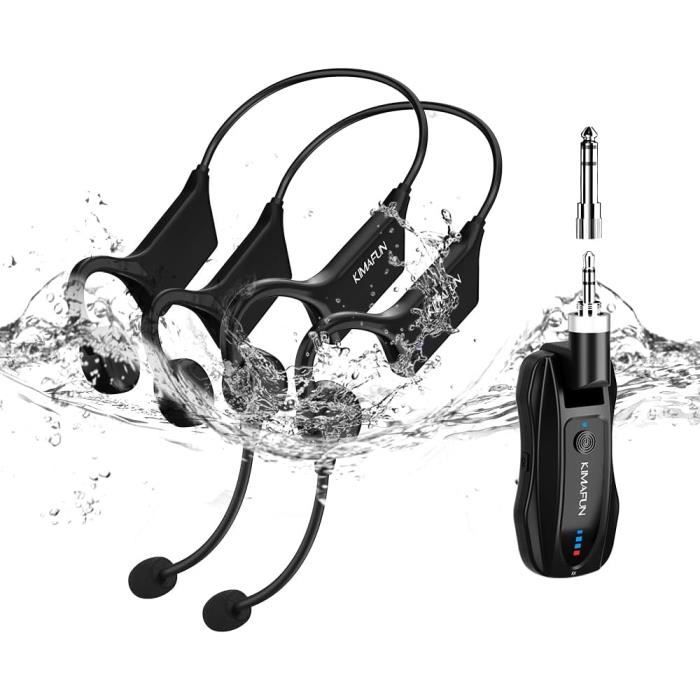 Garosa Microphone 2.4G Tête De Microphone Sans Fil 2.4G Portant 3.5mm 6