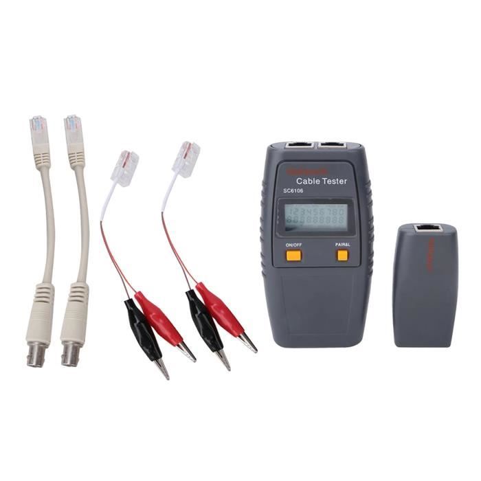 Testeur Rj45 Debit Testeur Professionnel pour Réseau RJ45, Affichage sur Grand Ecran LCD ...