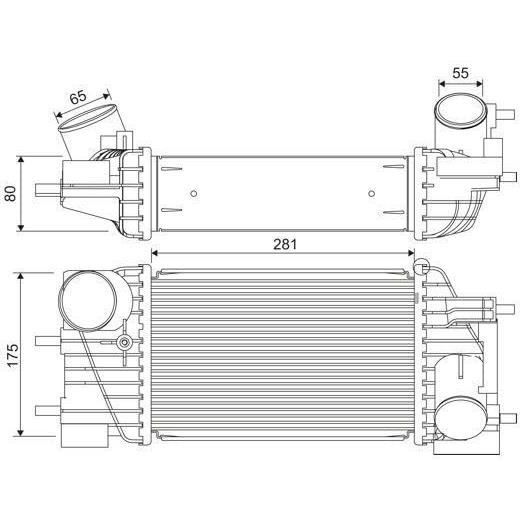 Intercooler échangeur Nissan juke - VALEO - 822919