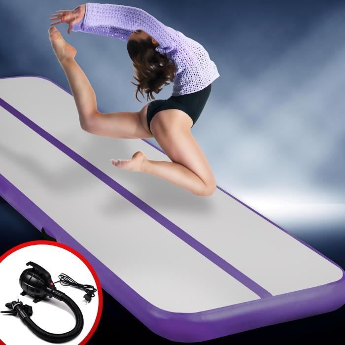 Tapis De Gymnastique Gonflable Air Track 10cm/20cm - 2 à 6m Avec Pompe, Idéal Entraînement