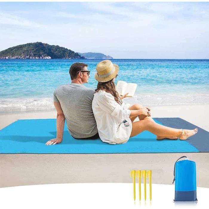 RUNING-Tapis de plage portable pour l'extérieur coloré et imprimé