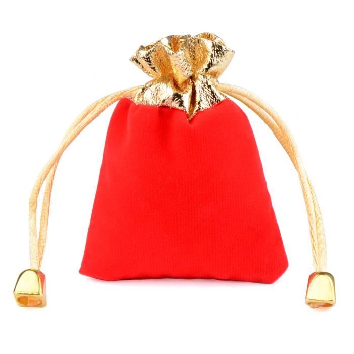 Petit sac en velours noir épais bourse pour rangement accessoires de jeux