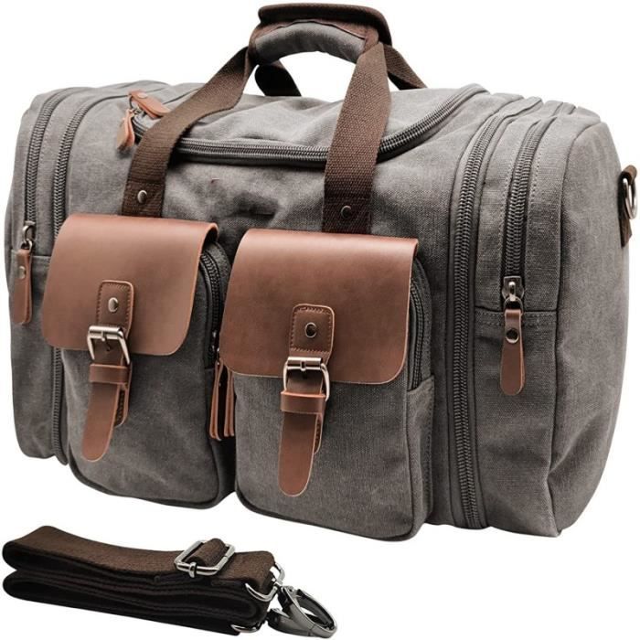 Sacs de Voyage Sac tanche en Toile 50L Sac pour Week End Camping
