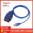 VAG-COM KKL 409.1 OBD2 câble USB Scanner outil pour Audi VW SEAT Volkswagen Vag Com automatique de KW 1281 et 1 set-1