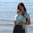 Porte-bébé Sling SUKKIRI Menthe - LUCKY FRANCE - Pour Bébé - Maille douce et respirante - Compact et léger-1