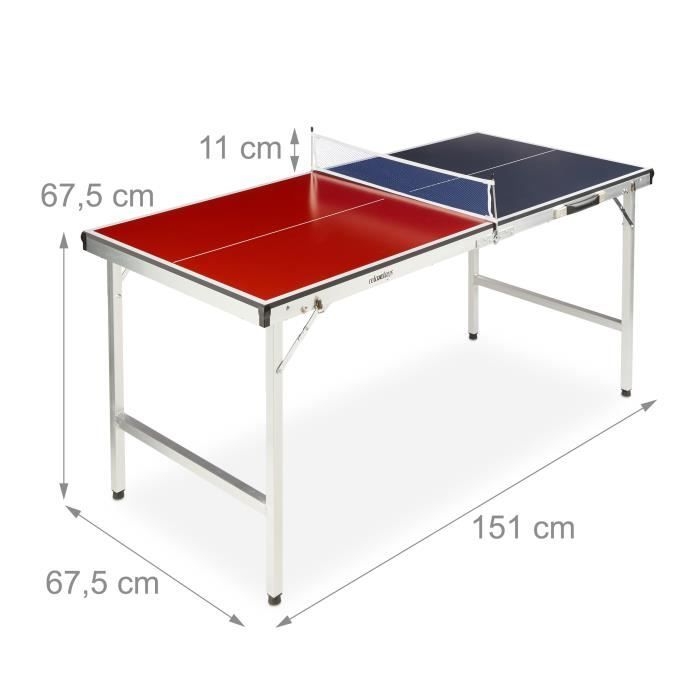 Table de ping-pong pliante 160x80 intérieur et extérieur en filet Backspin  - Table de tennis de table - Achat & prix