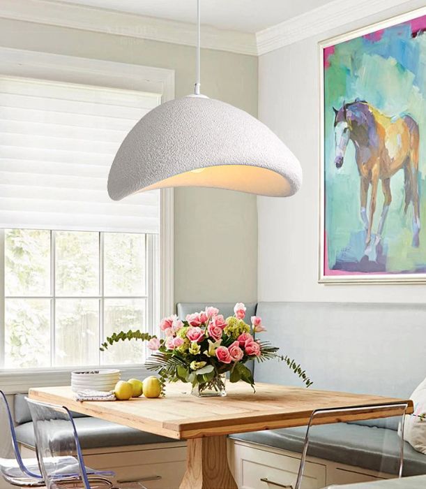 Lot De 2 Abat-jour Blancs - Style Moderne - Pour Suspension Ou Lustre