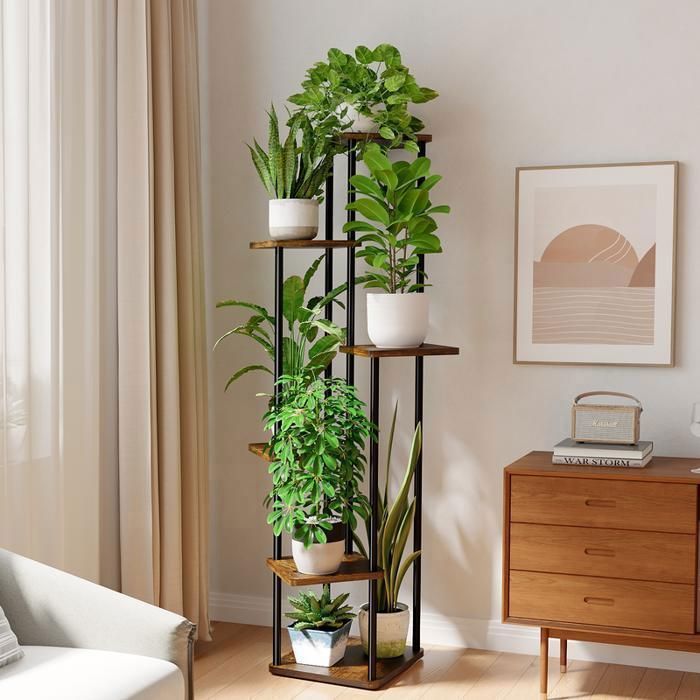 Lot De 2 Supports à Plantes Avec Roulettes Bamworld - Plateau 30,5 Cm, Capacité 100 Kg - Marron Foncé - Pour Intérieur/extérieur