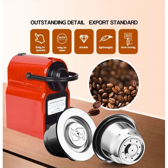 Capsule de café réutilisable rechargeable en acier inoxydable, pour Cafissimo Classic K FEE Caffitaly & Tchibo Machine à trois coeurs 15 Capsule de café réutilisable rechargeable en acier inoxydable, pour Cafissimo Classic K FEE Caffitaly & Tchibo Machine à trois coeurs 15